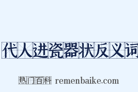 代人进瓷器状反义词是什么意思的图片